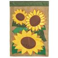 Recinto 13 x 18 in. Sunflowers Double Applique Garden Flag RE2932900